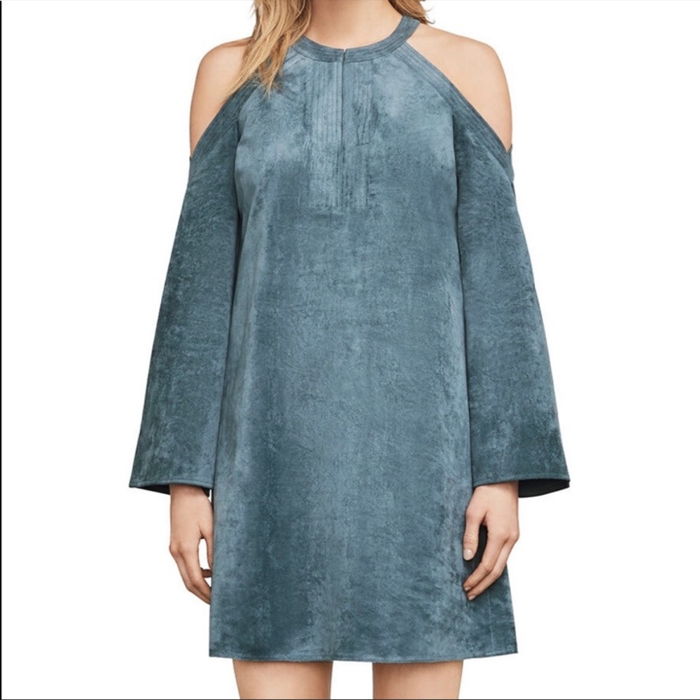 bcbgmaxazria cold shoulder mini dress